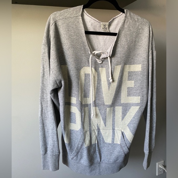 Victoria Secret PINK Football Inspired Oversized Sweater - Picture 2 of 3